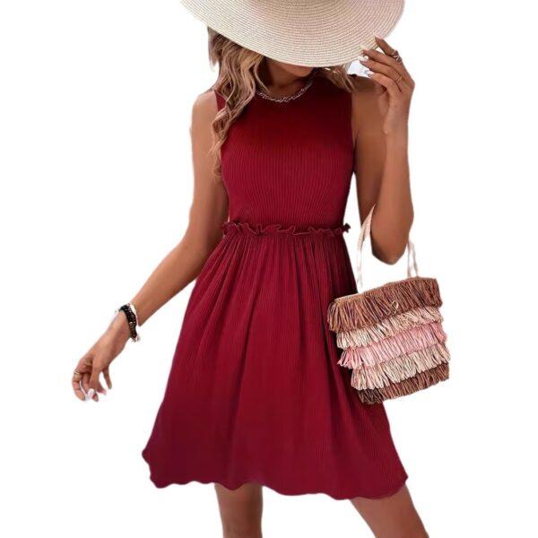 Vacation Sleeveless Lace Knitted Dress - Image 6