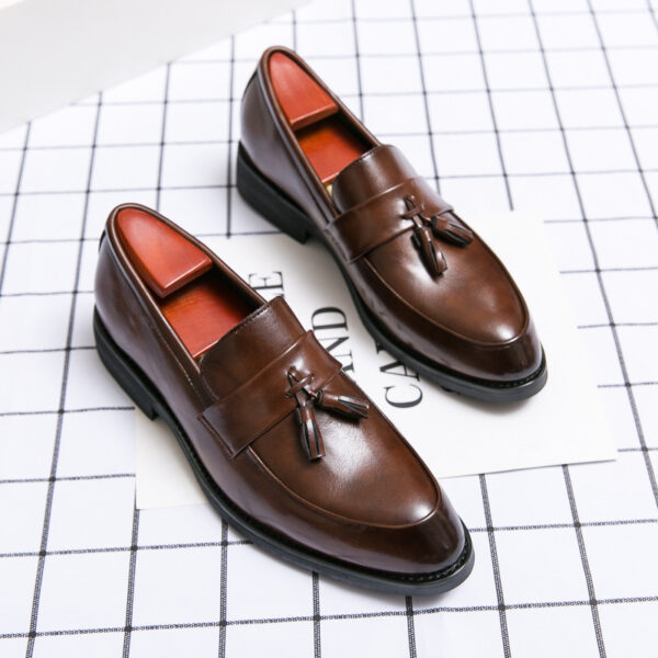 Casual Men Loafers Classic Tassel Men Leather Shoes Wedding Men Dress - Image 3