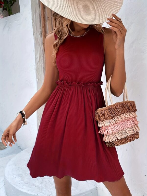 Vacation Sleeveless Lace Knitted Dress - Image 5